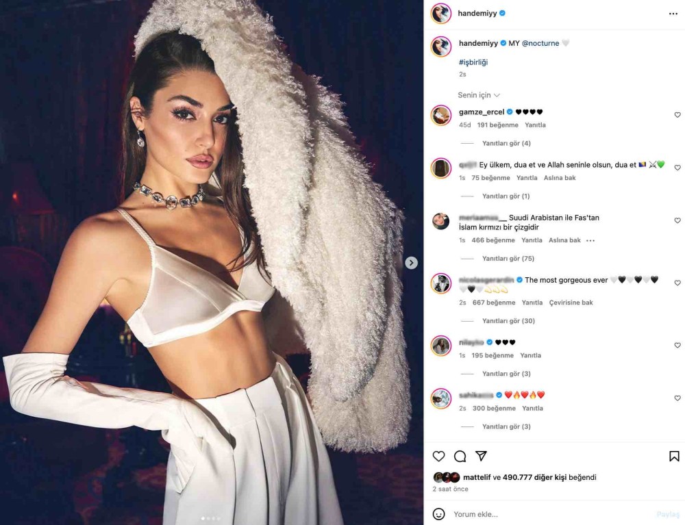 hande ercel in gogus dekolteli paylasimina suudiler tepki gosterdiler 